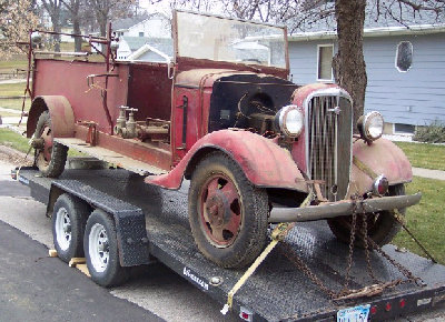Fire Truck BEFORE Restoration in 2004